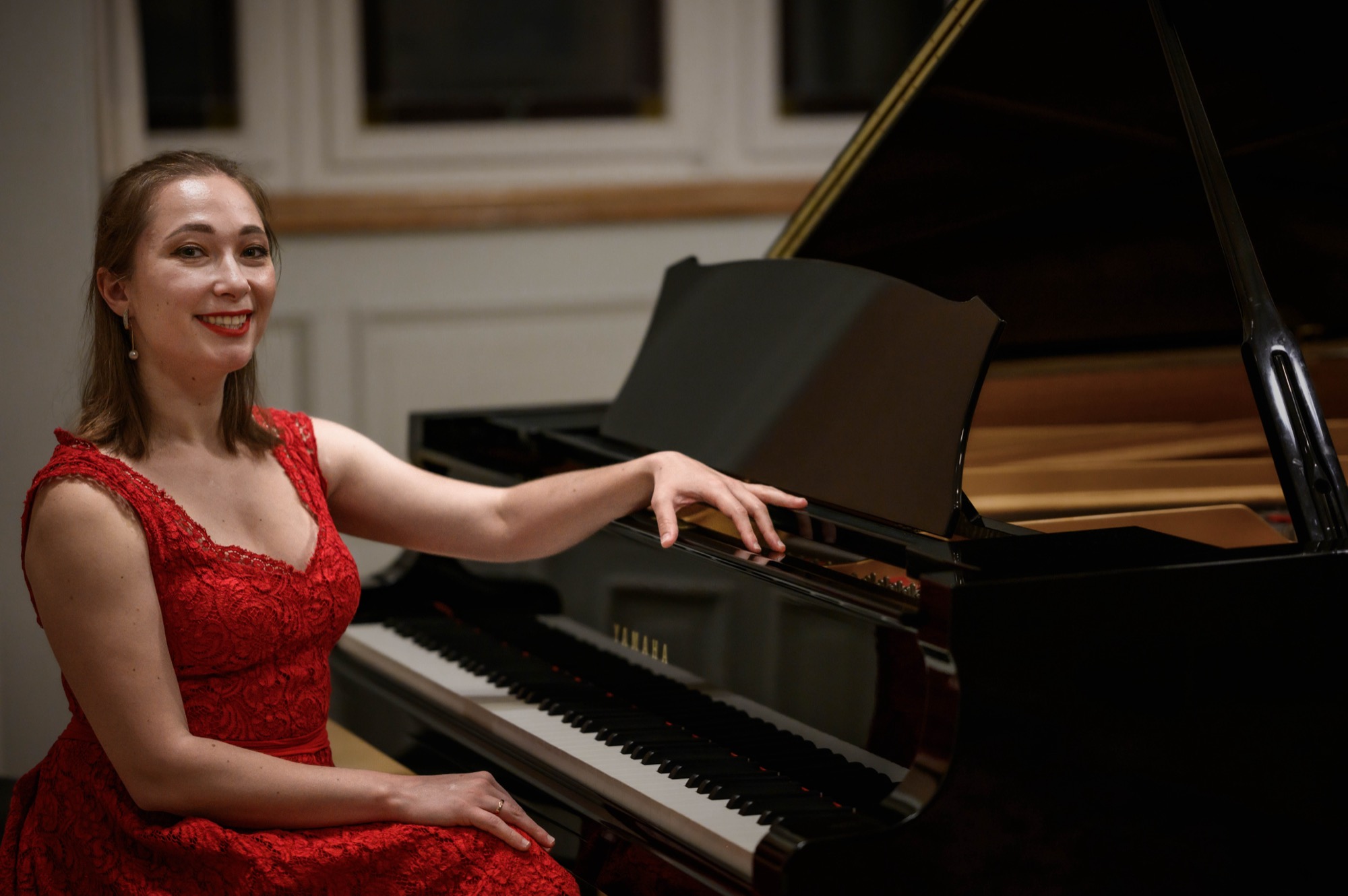 Lidiia Domańska am Klavier